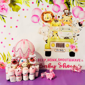 Pink Baby Bee Gift Basket